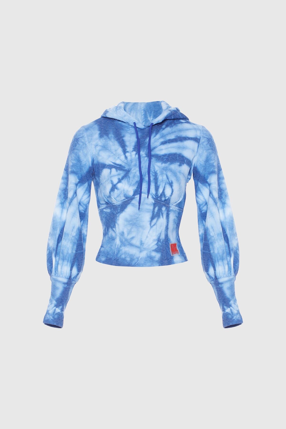 Kapüşonlu Batik Desenli Sweatshirt