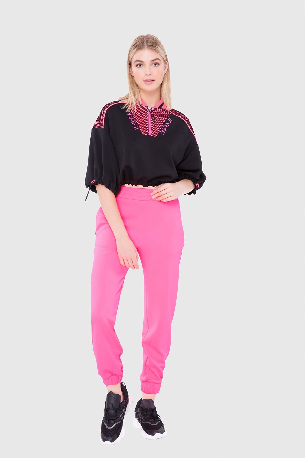 Baskılı Crop Sweatshirt