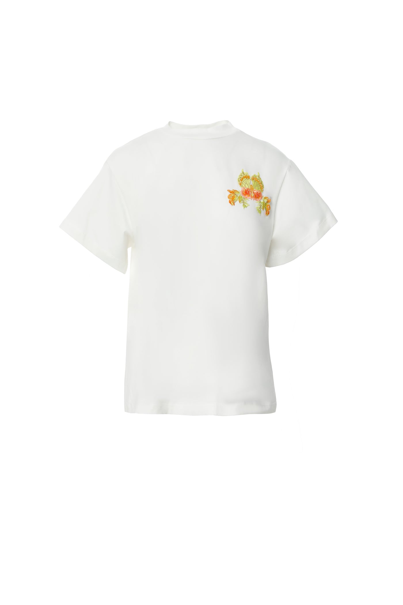 Aplike Nakış Detaylı Basic Tshirt
