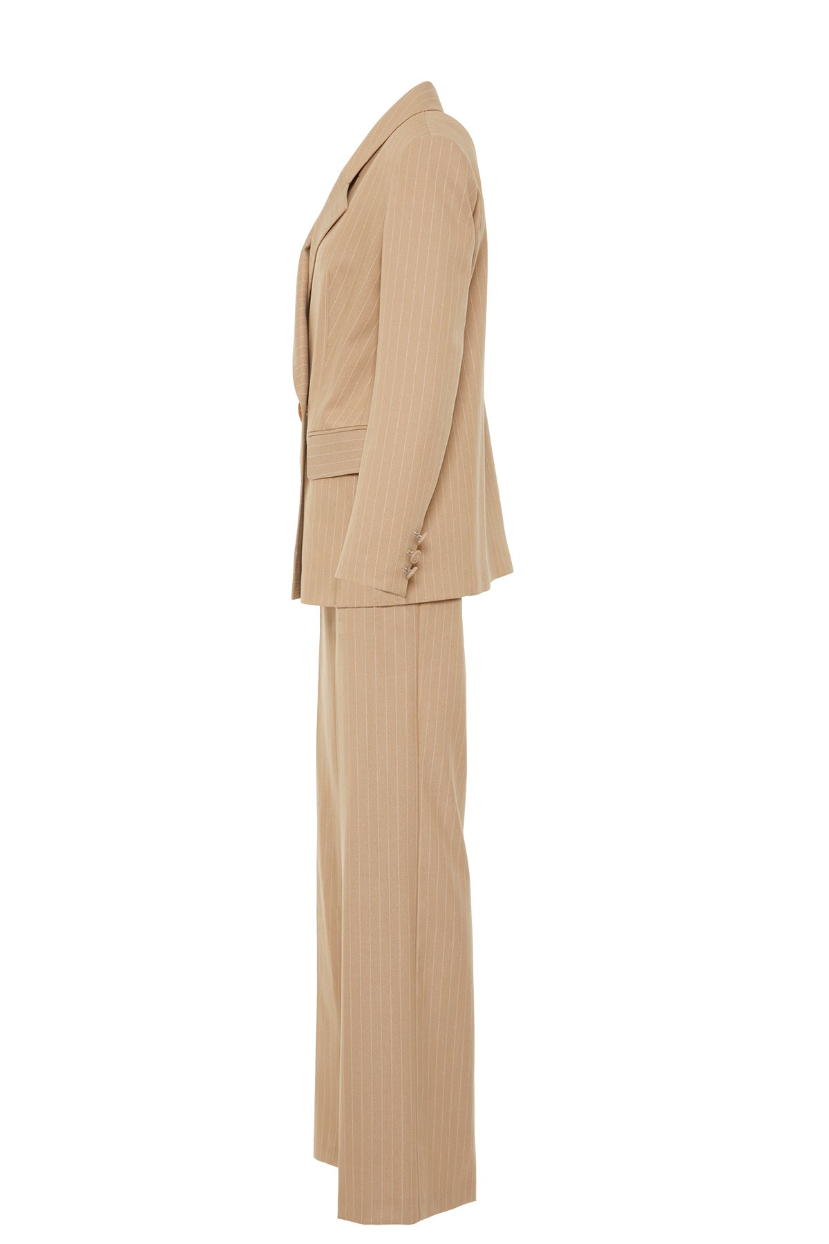 Korseli Blazer Ceketli Çizgili Takım