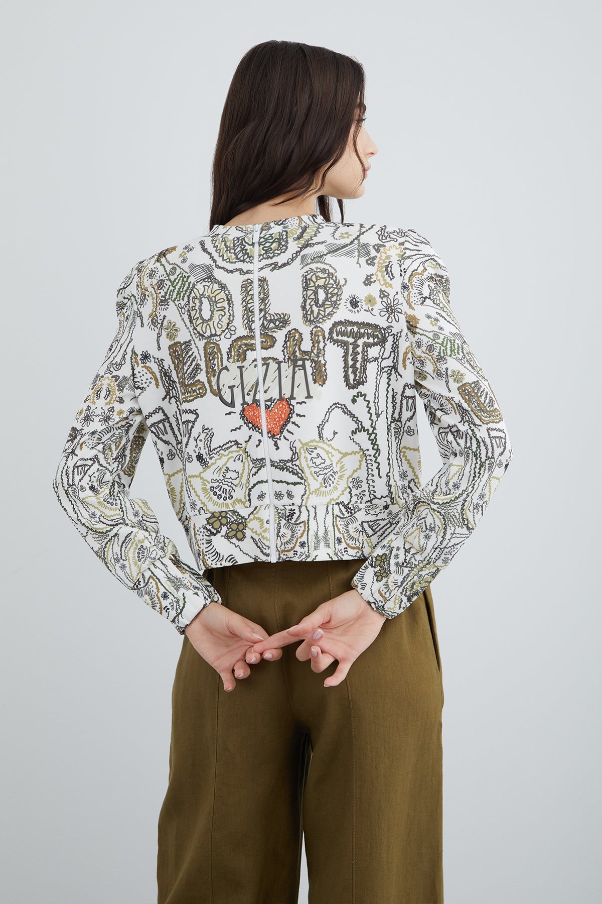 Desenli İşlemeli Sweatshirt