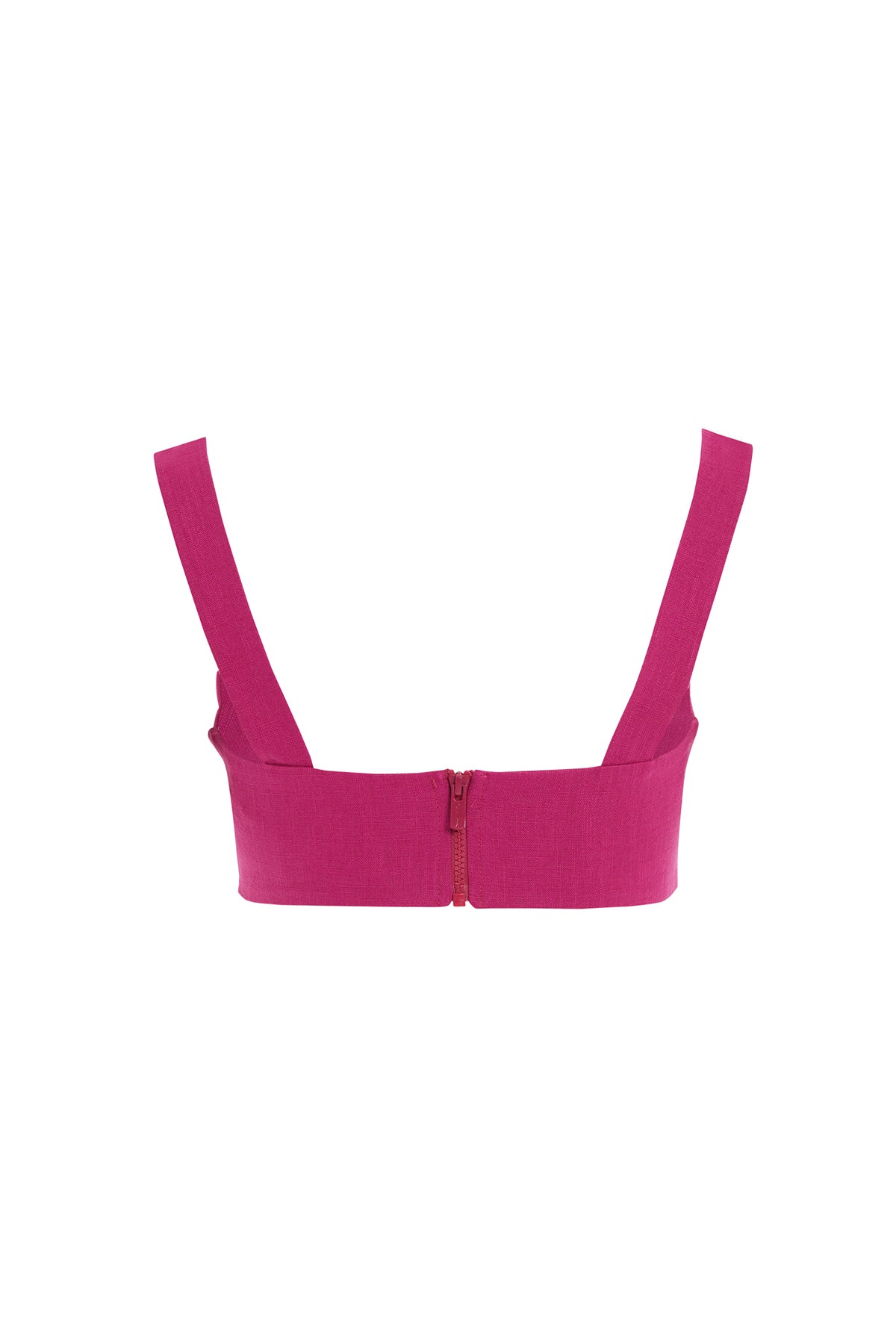 Askılı V Yaka Saks Mavisi Crop