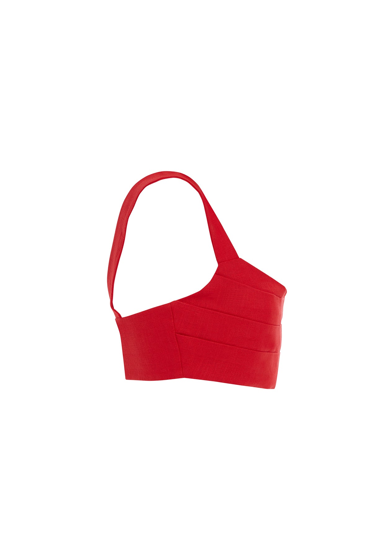 Askılı V Yaka Saks Mavisi Crop
