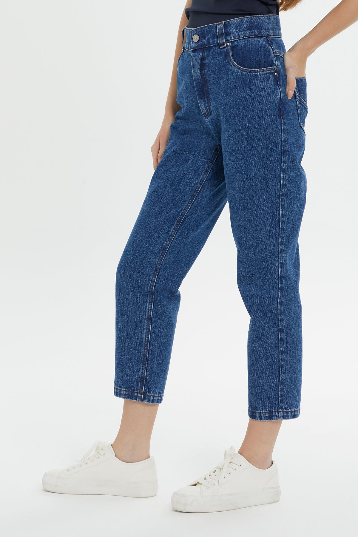 Klasik Beş Cepli Denim Pantolon