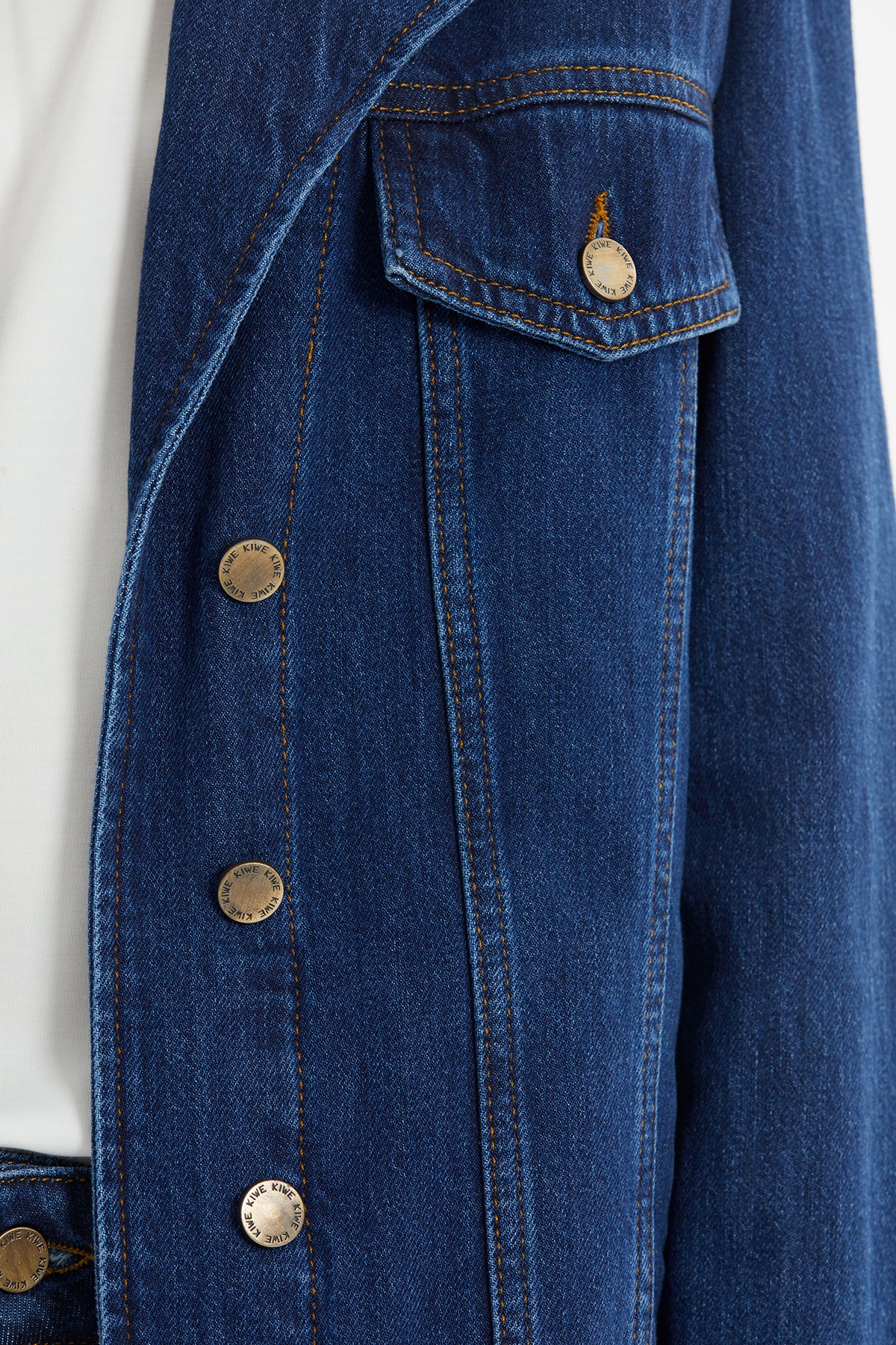 Apolet Detaylı Oversize Denim Ceket