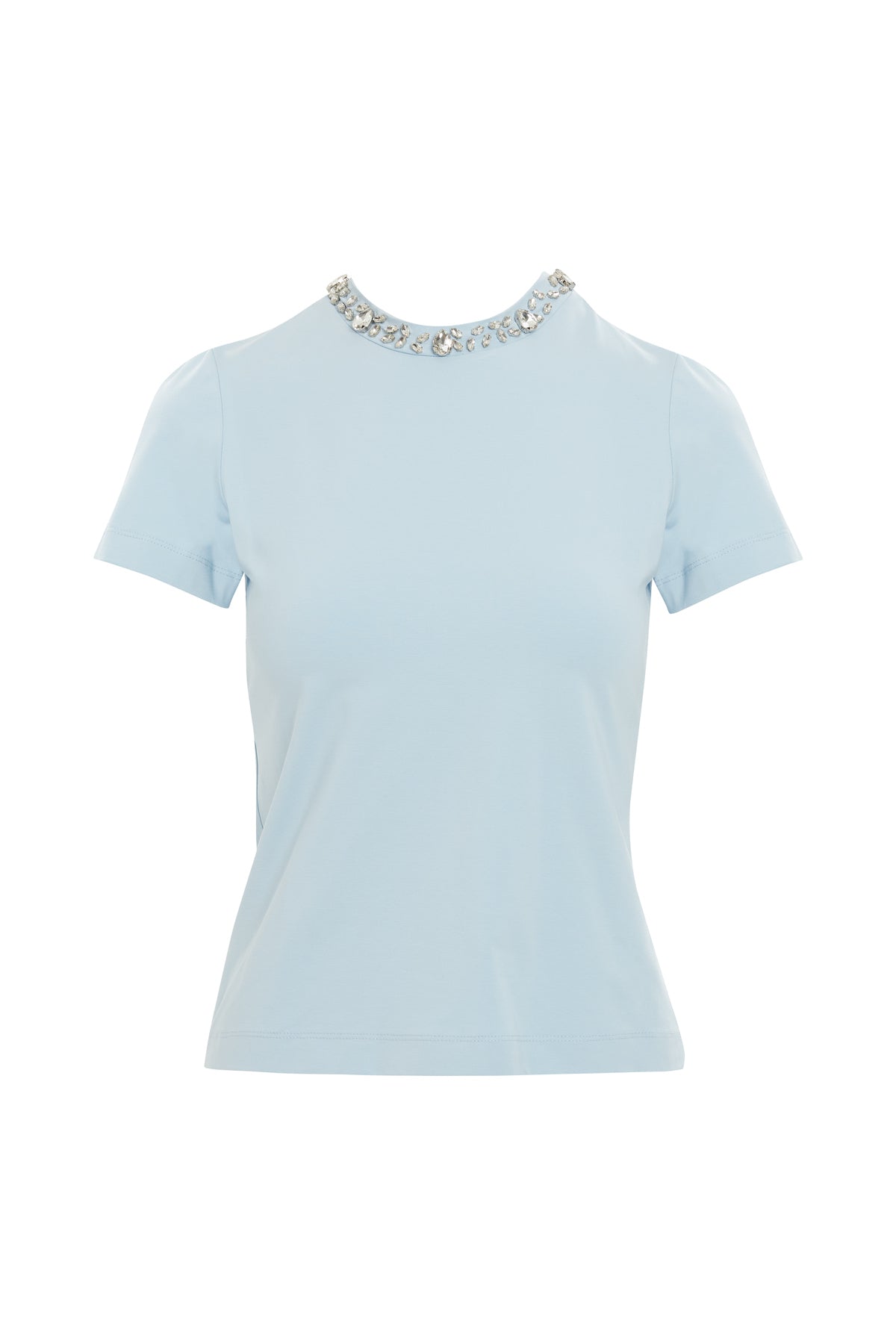 Yakası İşlemeli T-shirt