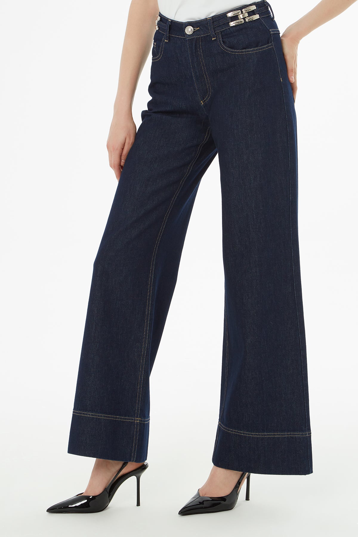 Duble Paçalı Jean Pantolon