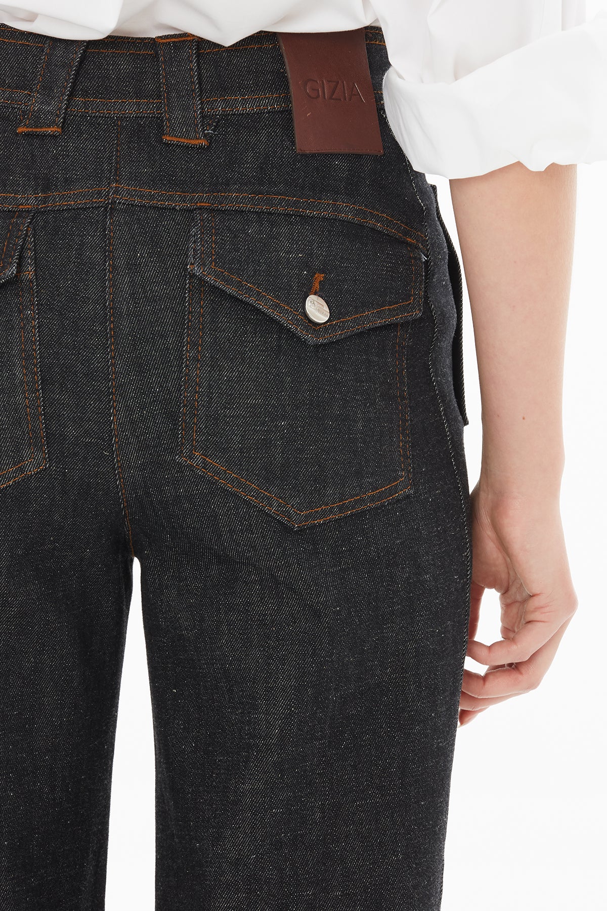 Yünlü Garni Kumaş Detaylı Denim Pantolon