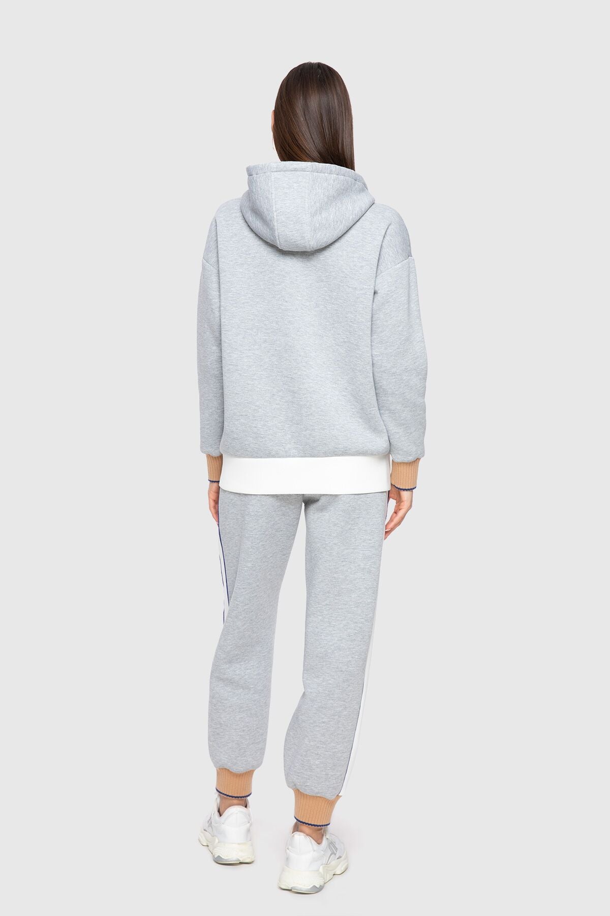 Triko Bant Detaylı Kapüşonlu Sweatshirt