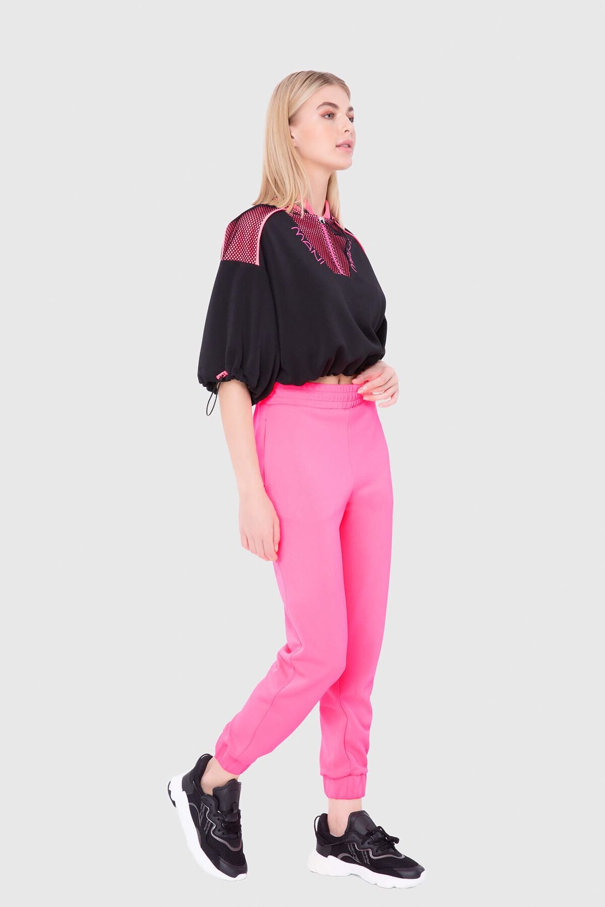 Baskılı Crop Sweatshirt