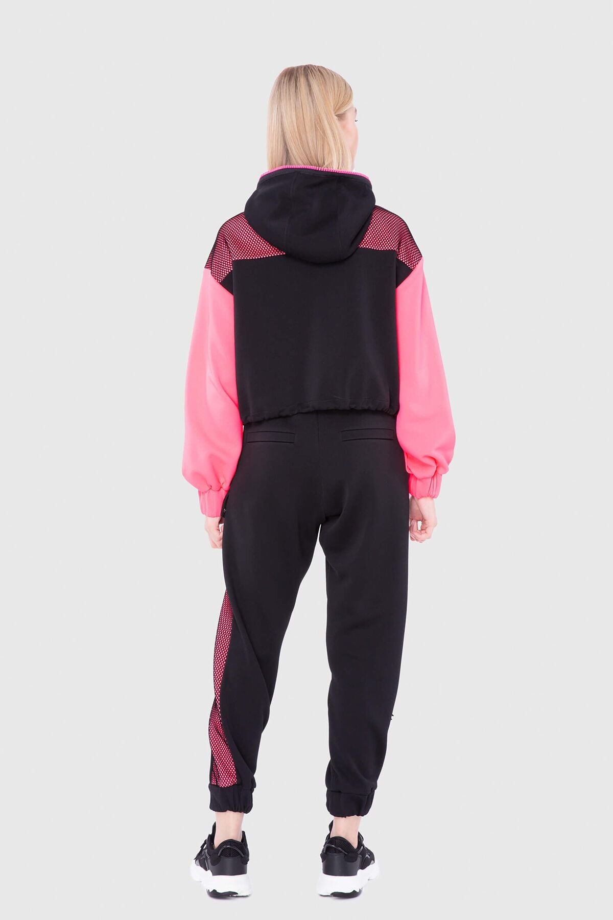 Neon Garnili Kapuşonlu Sweatshirt
