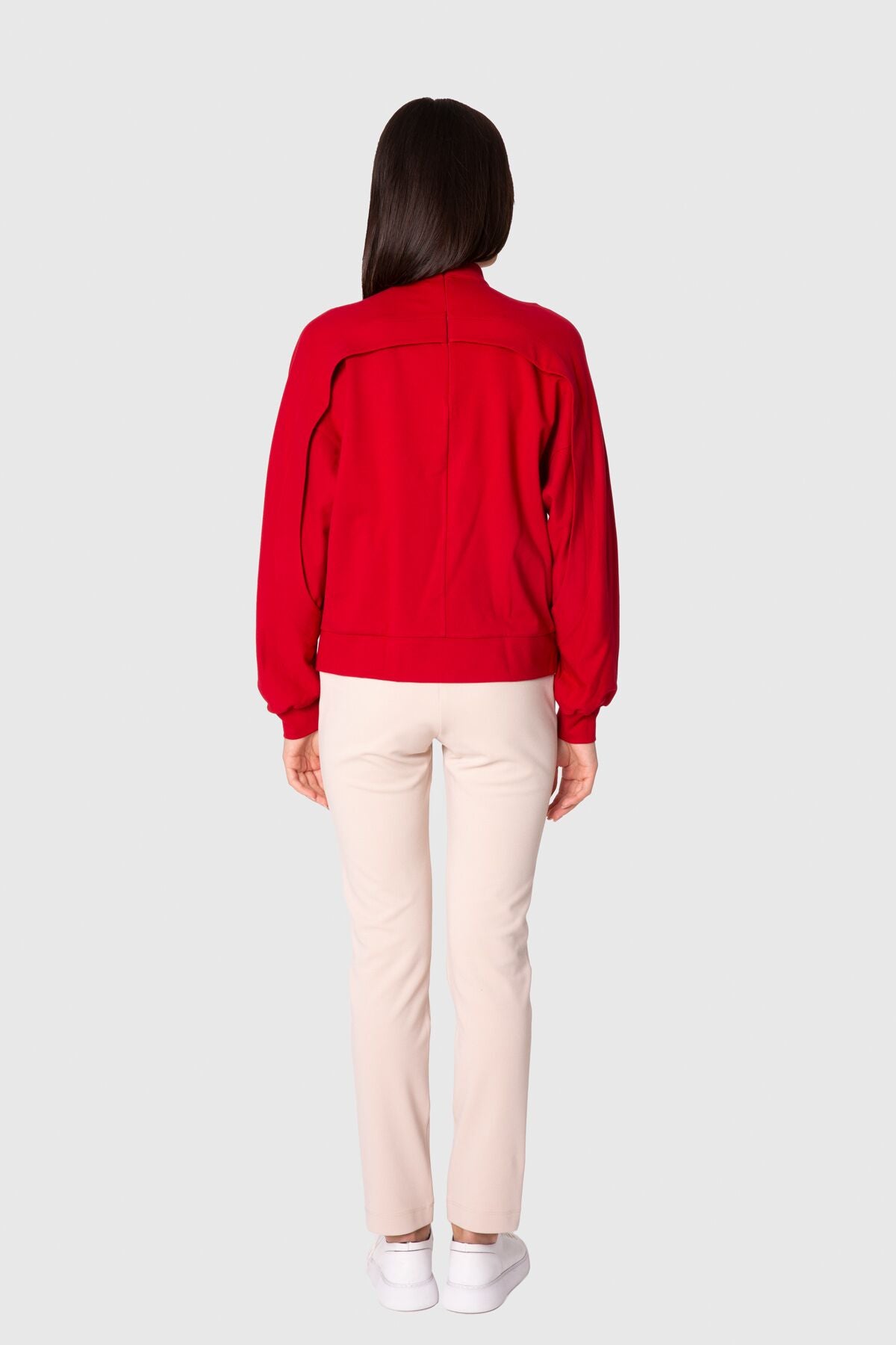 Neon Fermuar Esprli Yarım Balıkçı Yaka Sweatshirt