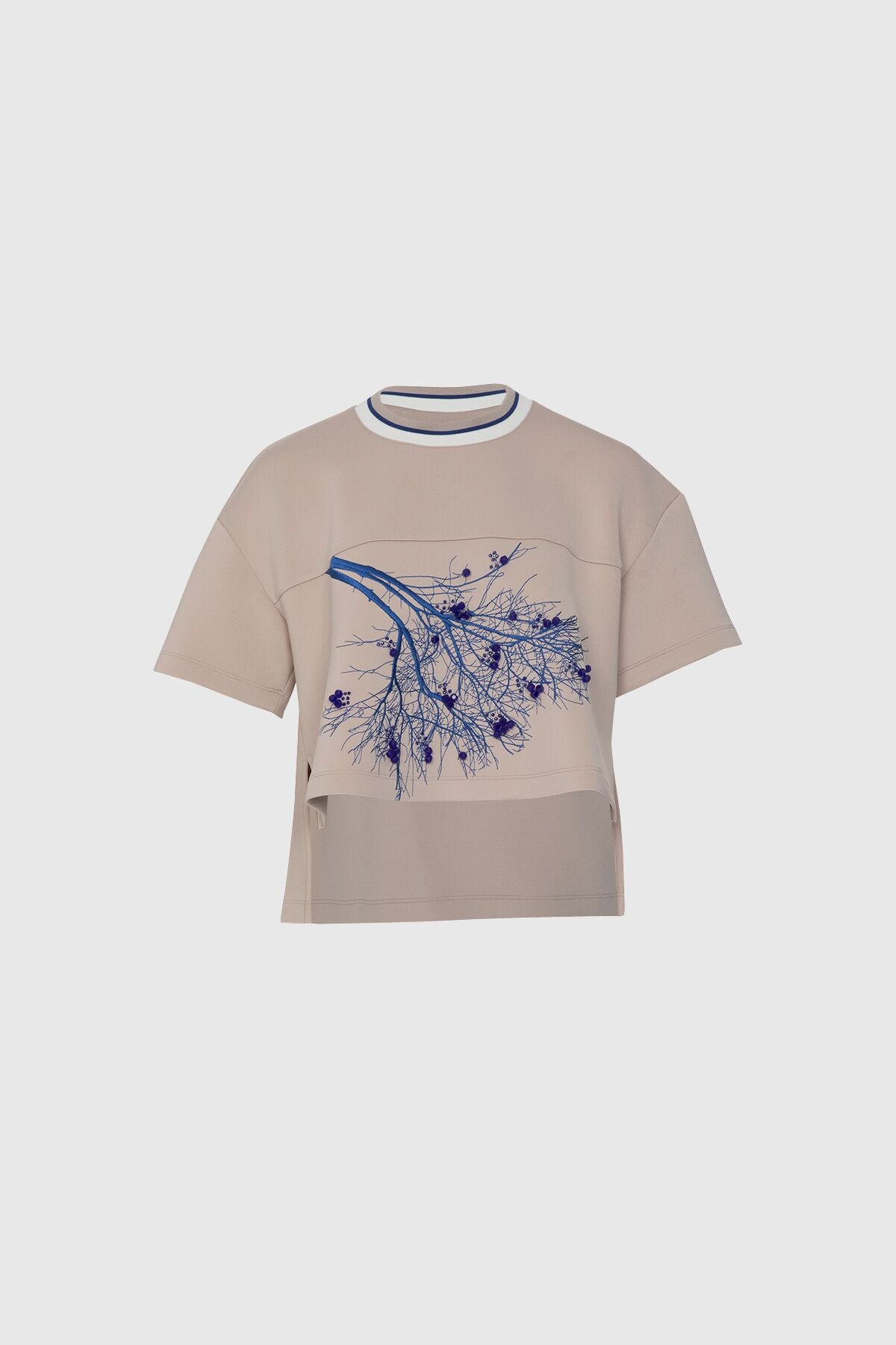 Baskılı İşleme Detaylı T-shirt