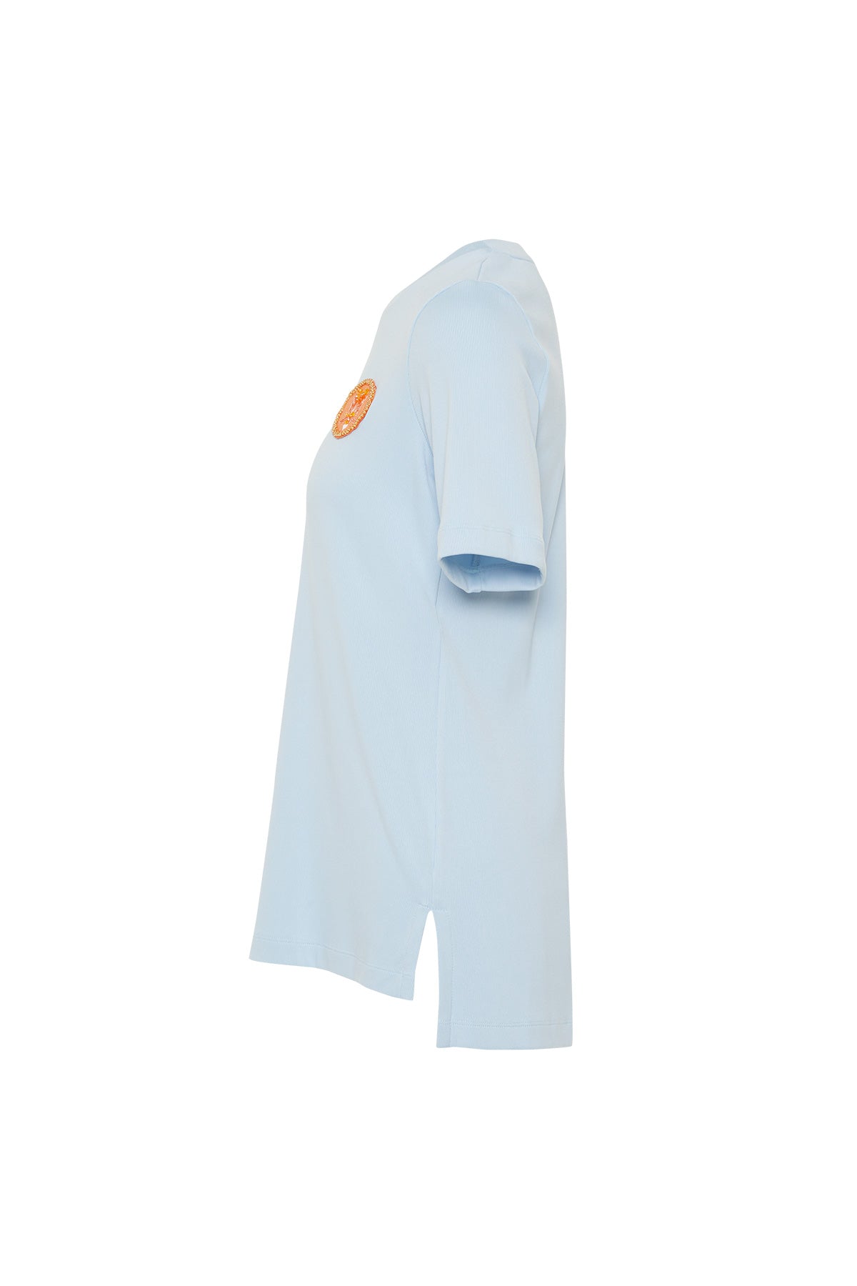Aplike Nakış Detaylı Basic Tshirt