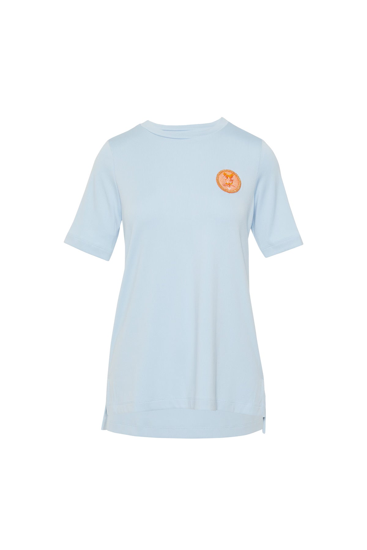 Aplike Nakış Detaylı Basic Tshirt