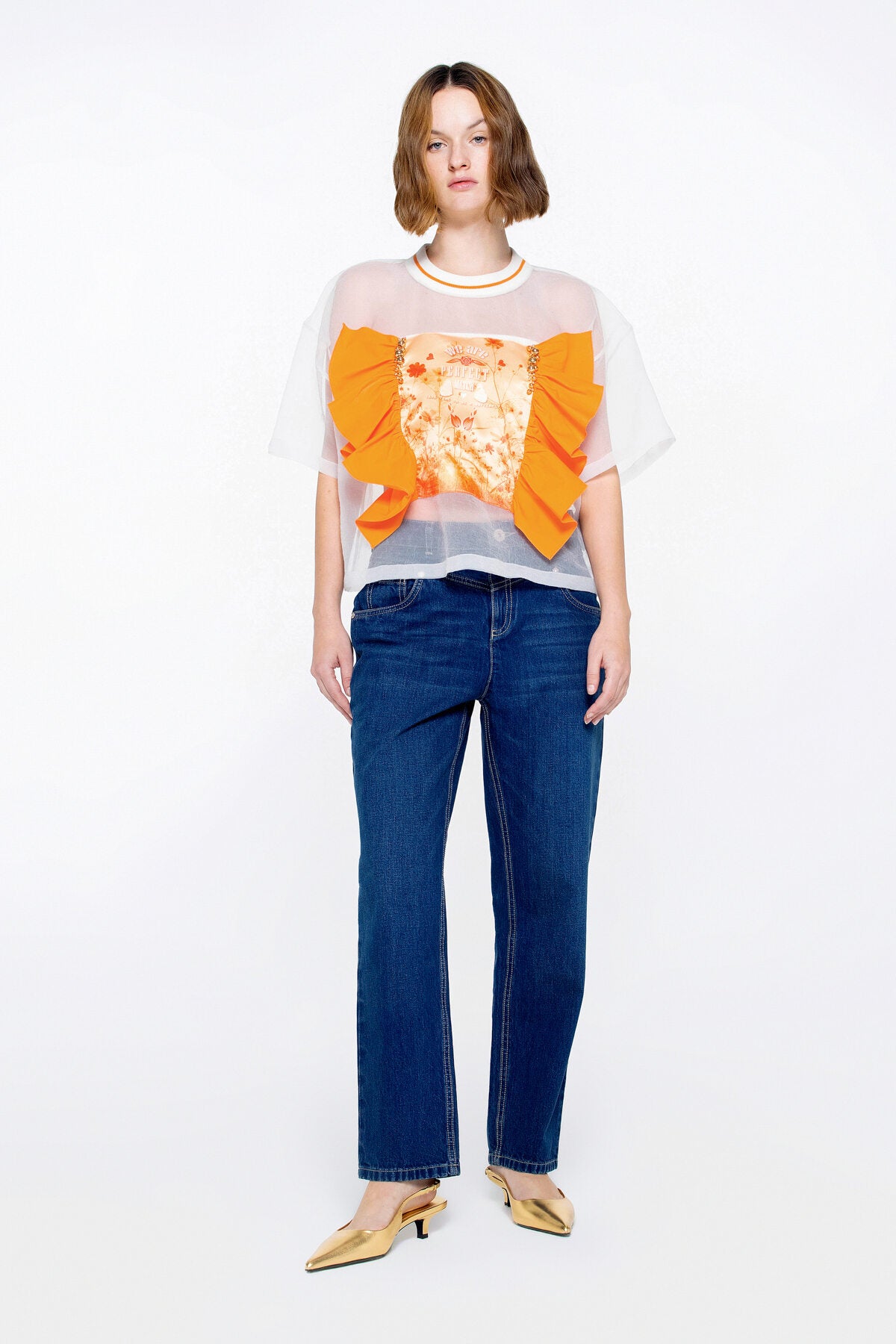 Triko Yaka Transparan Tshirt