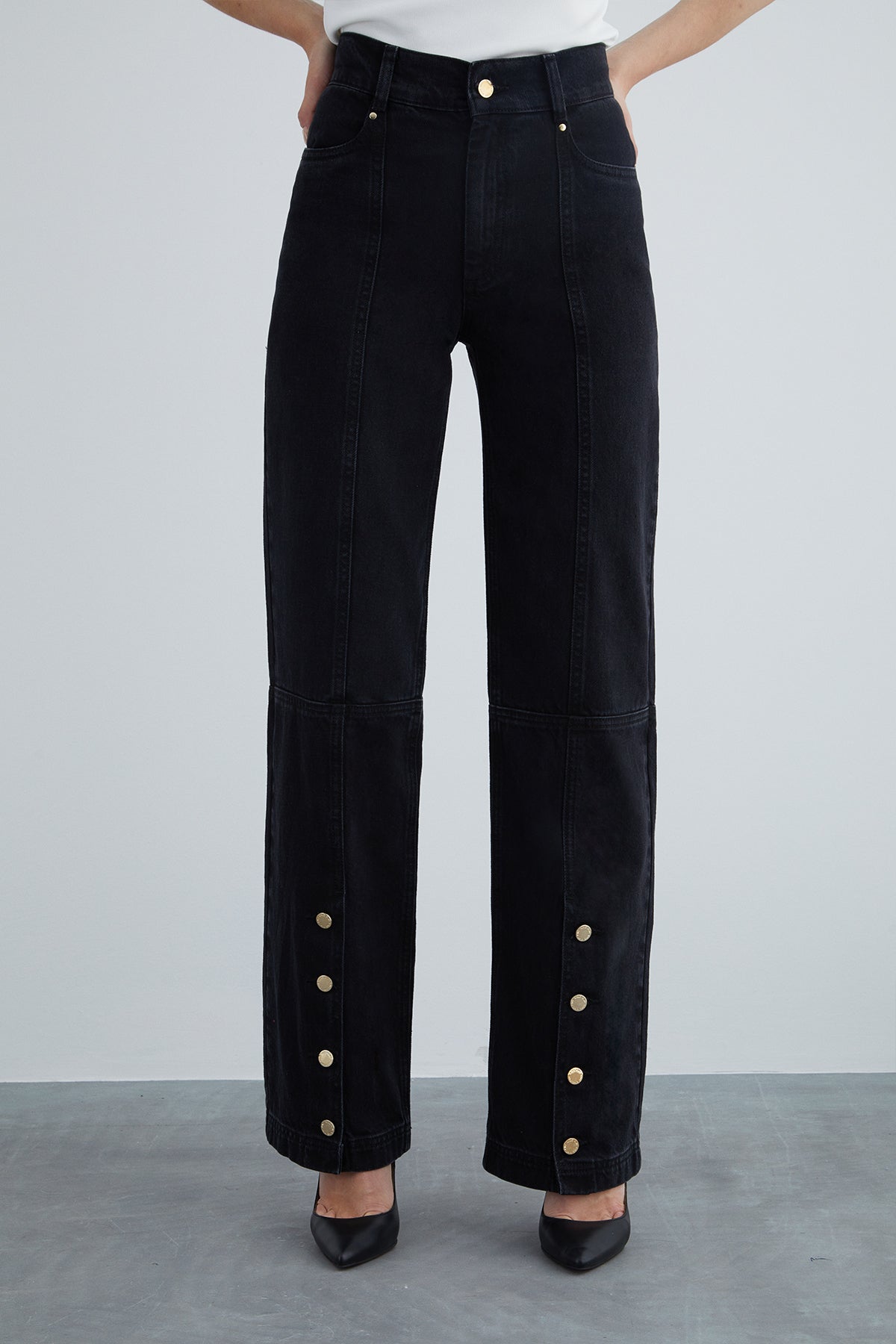 Düz Kesim Denim Pantolon