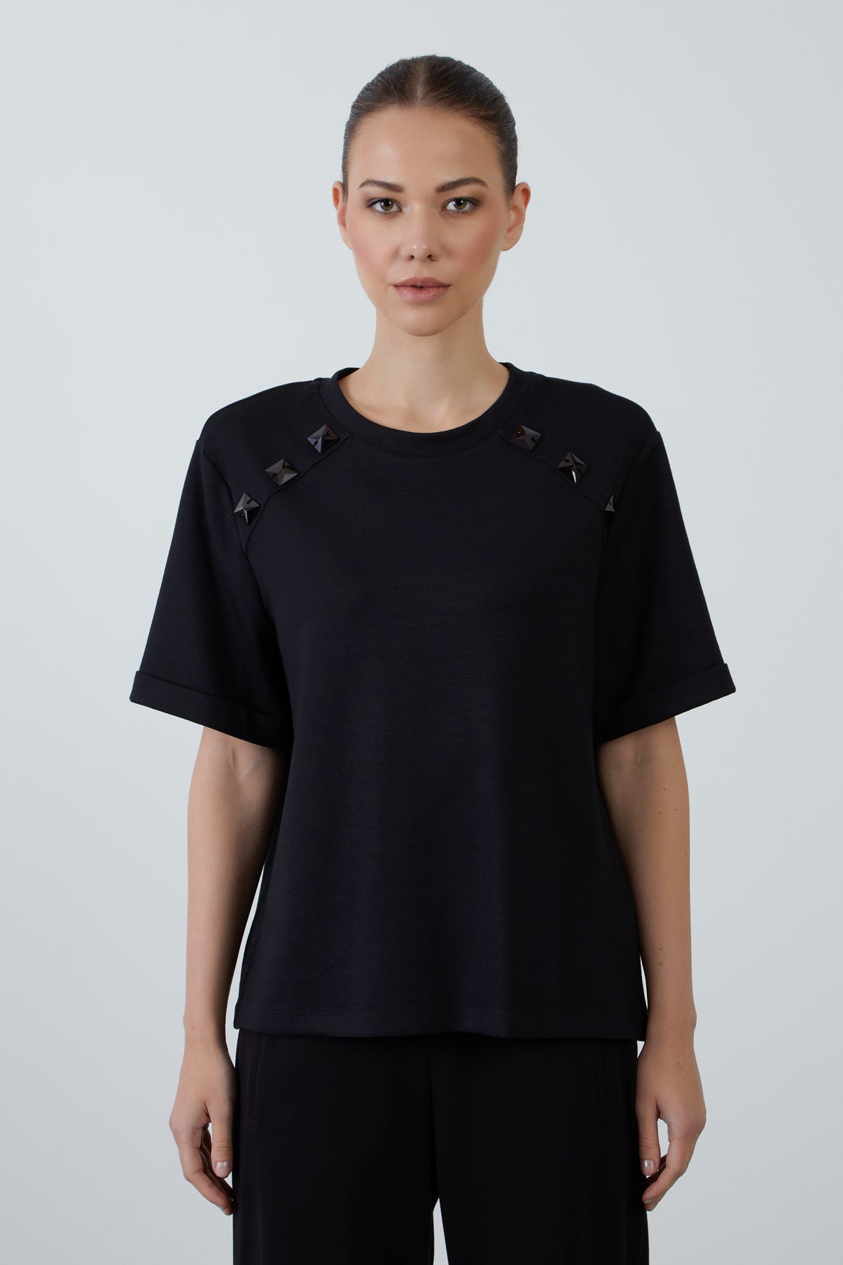 Duble Kollu Rahat Kesim T-shirt