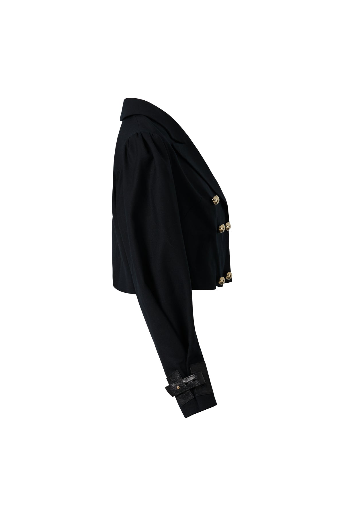 Metal Düğmeli Deri Toka Detaylı Blazer Kahve Ceket