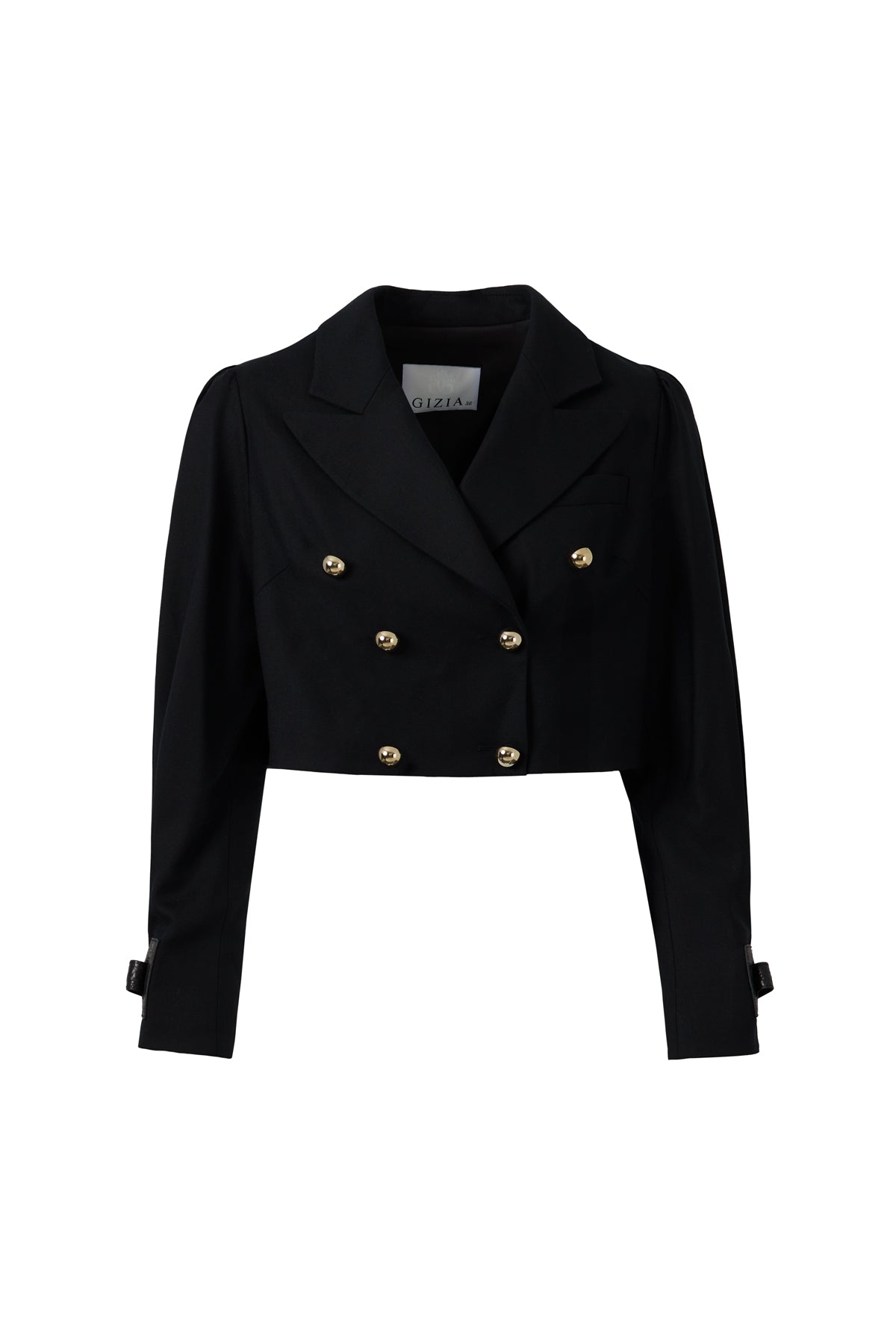 Metal Düğmeli Deri Toka Detaylı Blazer Kahve Ceket