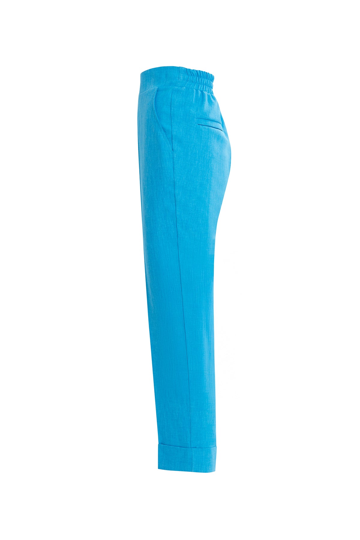 Beli Lastik Detaylı Double Paça Açık Pantolon