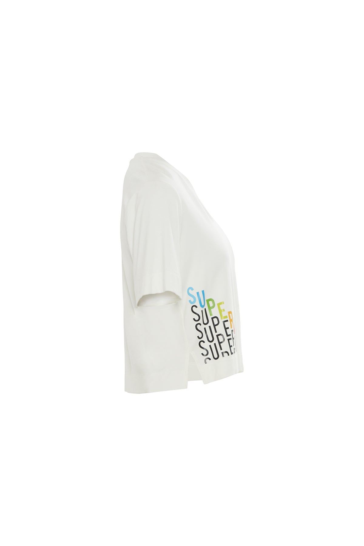Yazı Detaylı V Yaka T-shirt